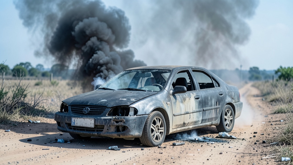 Incendiaron auto con dinero dentro en Salitre