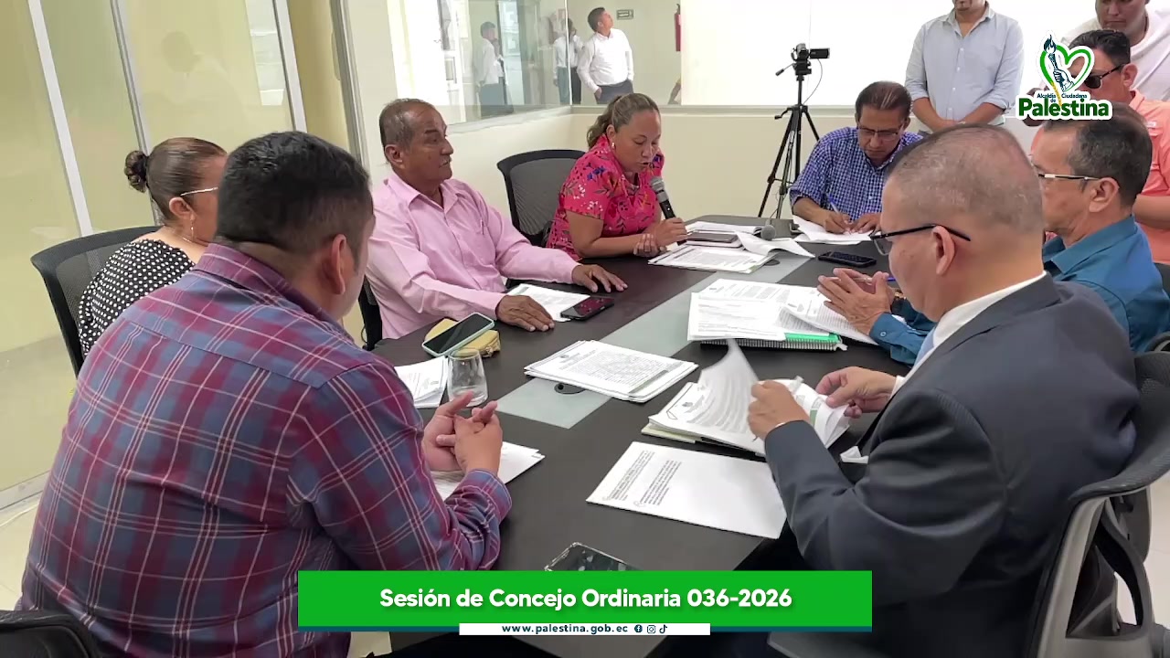 Concejo de Palestina aprueba ordenanzas en sesión ordinaria 036