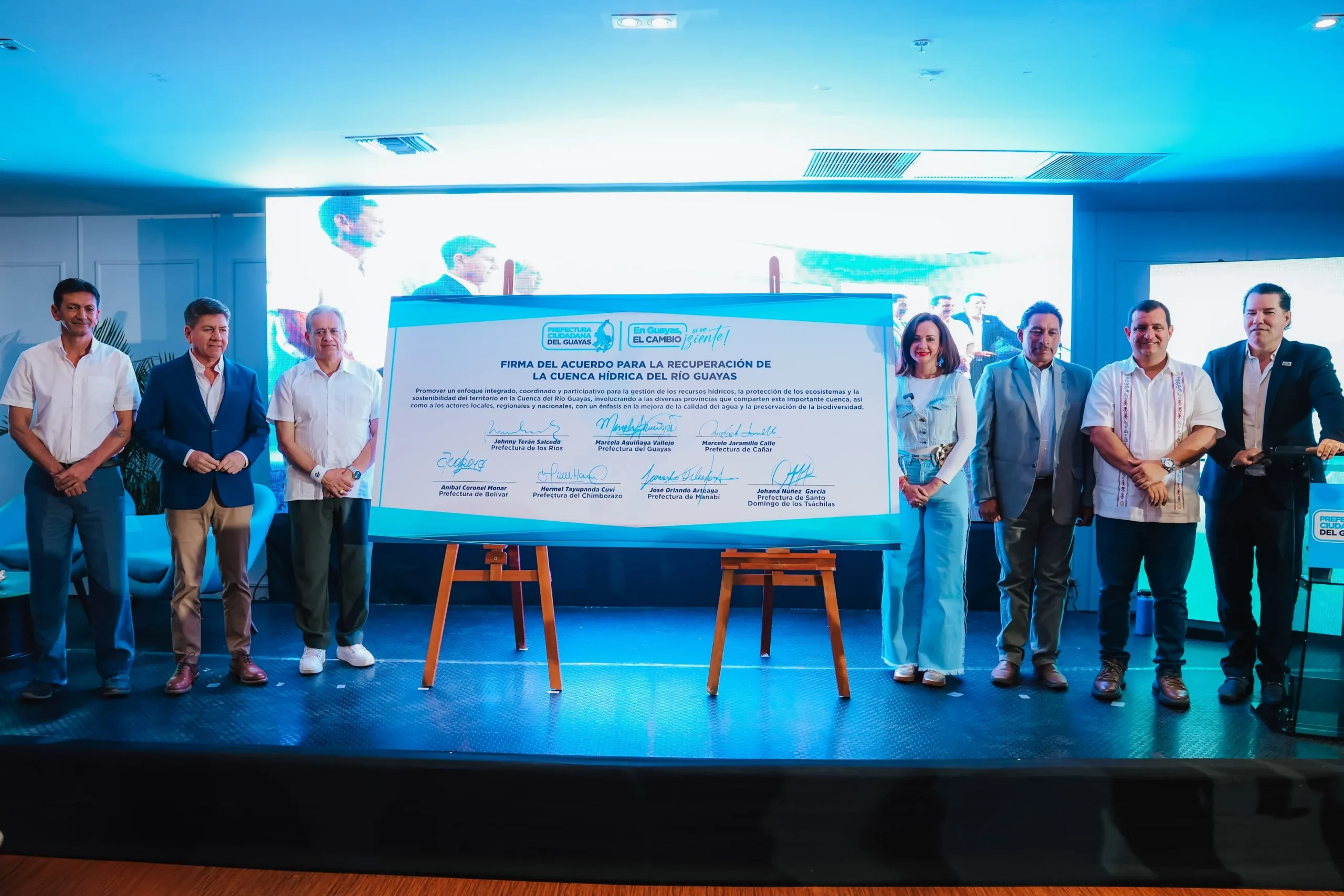 Siete prefecturas firman mancomunidad para recuperar la cuenca del río Guayas
