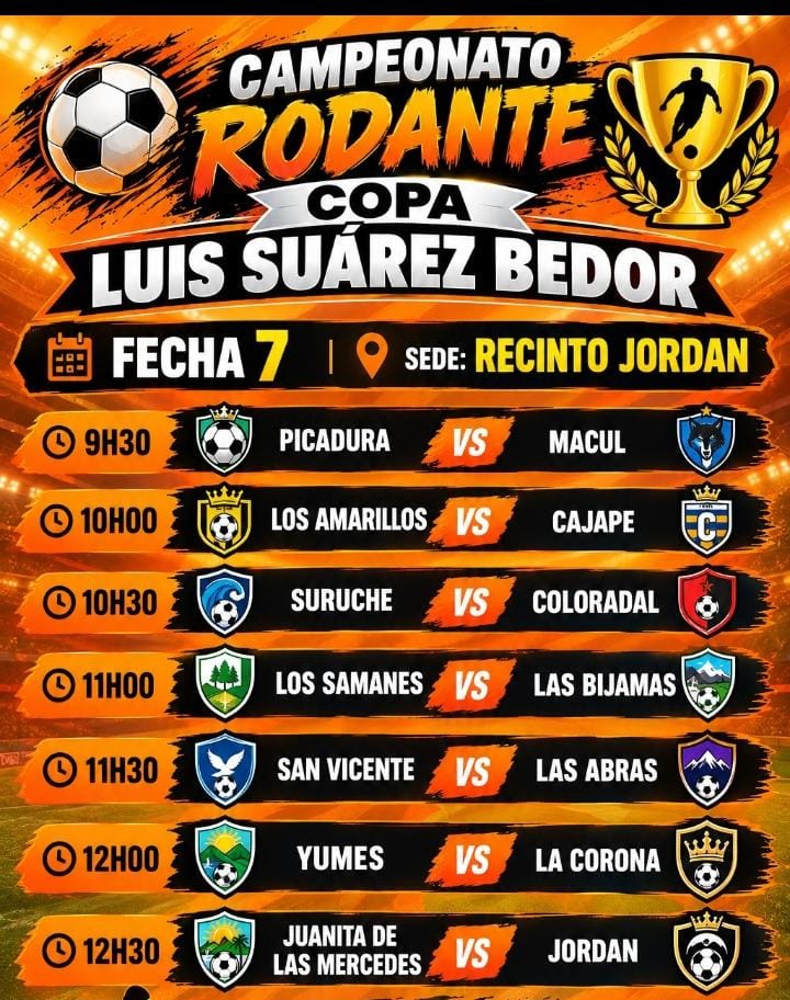 Copa Luis Suárez: Palestina confirma el Domingo 20 para las fechas 7 y 8 del campeonato rodante