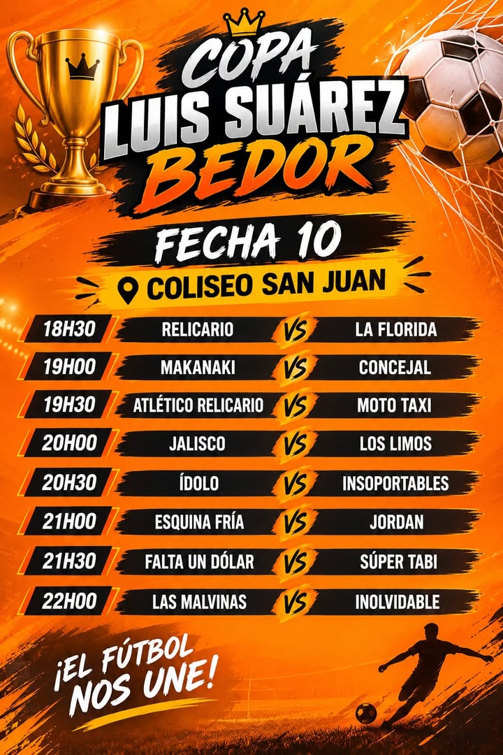 Coliseo San Juan recibe la décima fecha de la Copa Luis Suárez